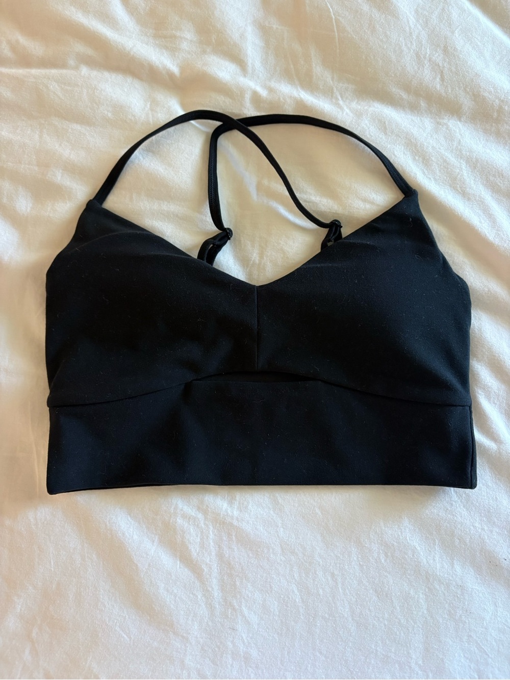 ALO Black Bralette Crop Top - Women’s Activewear